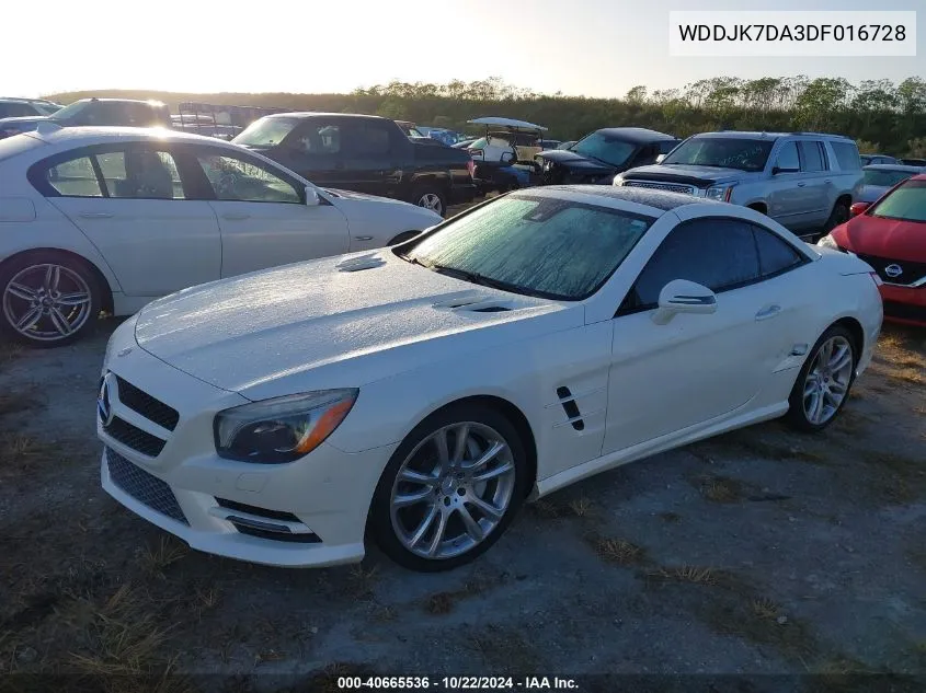 2013 Mercedes-Benz Sl 550 VIN: WDDJK7DA3DF016728 Lot: 40665536