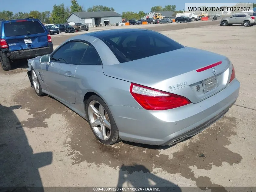 2014 Mercedes-Benz Sl 550 VIN: WDDJK7DA5EF027537 Lot: 40301328