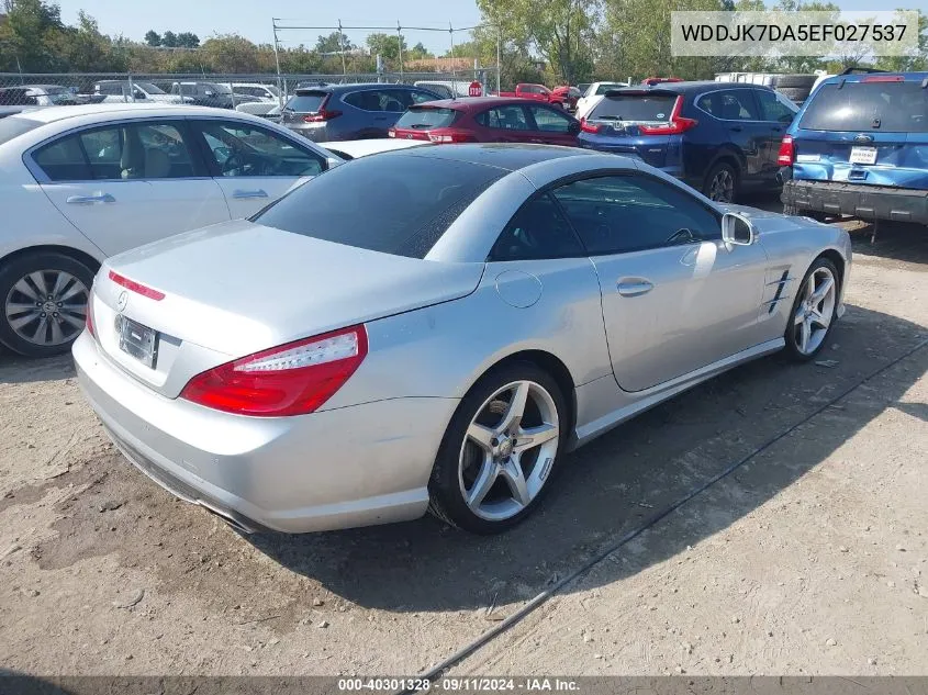 2014 Mercedes-Benz Sl 550 VIN: WDDJK7DA5EF027537 Lot: 40301328