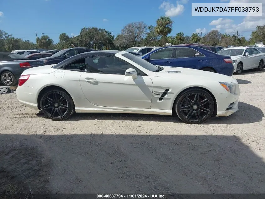 2015 Mercedes-Benz Sl 550 VIN: WDDJK7DA7FF033793 Lot: 40537794