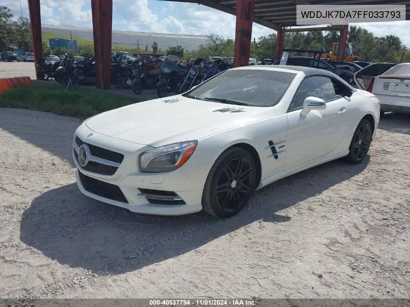 2015 Mercedes-Benz Sl 550 VIN: WDDJK7DA7FF033793 Lot: 40537794