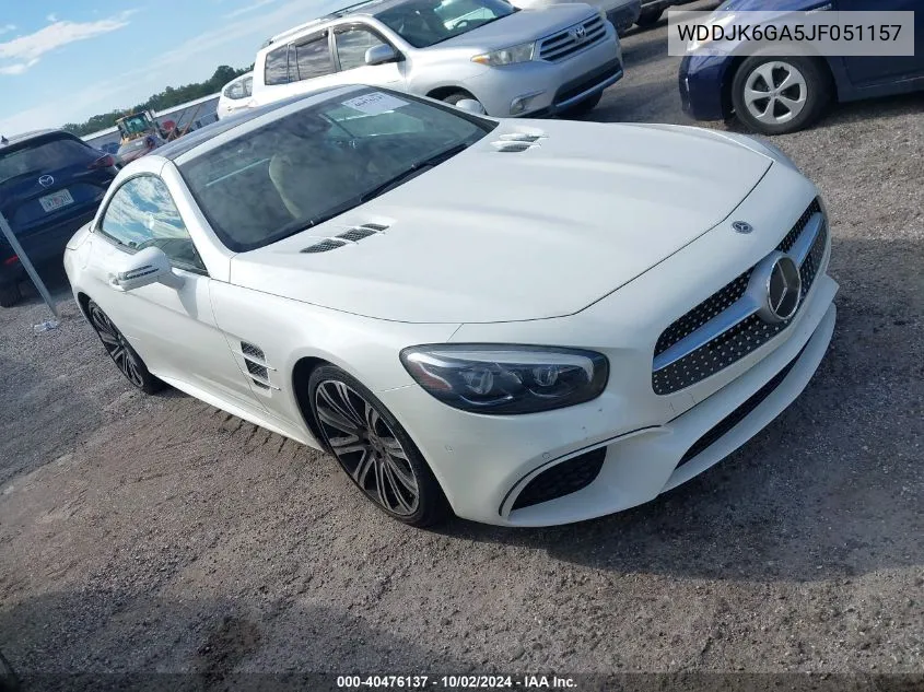 2018 Mercedes-Benz Sl 450 VIN: WDDJK6GA5JF051157 Lot: 40476137