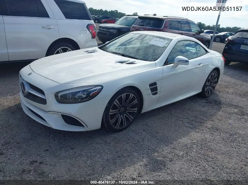 2018 Mercedes-Benz Sl 450 VIN: WDDJK6GA5JF051157 Lot: 40476137