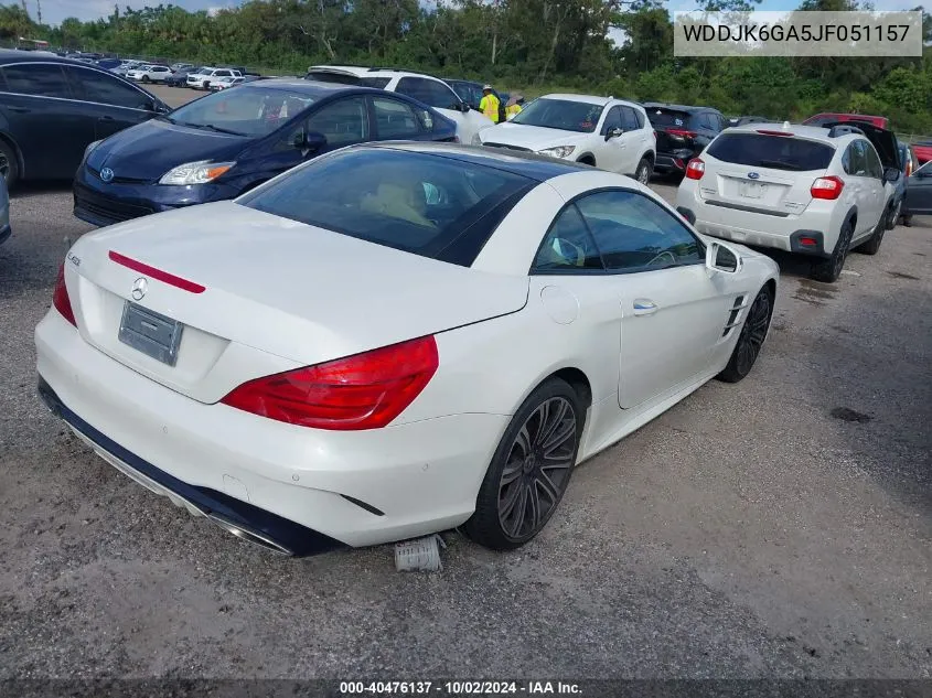 2018 Mercedes-Benz Sl 450 VIN: WDDJK6GA5JF051157 Lot: 40476137