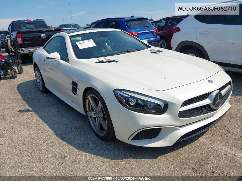 2018 Mercedes-Benz Sl 450 VIN: WDDJK6GA8JF052710 Lot: 40477660