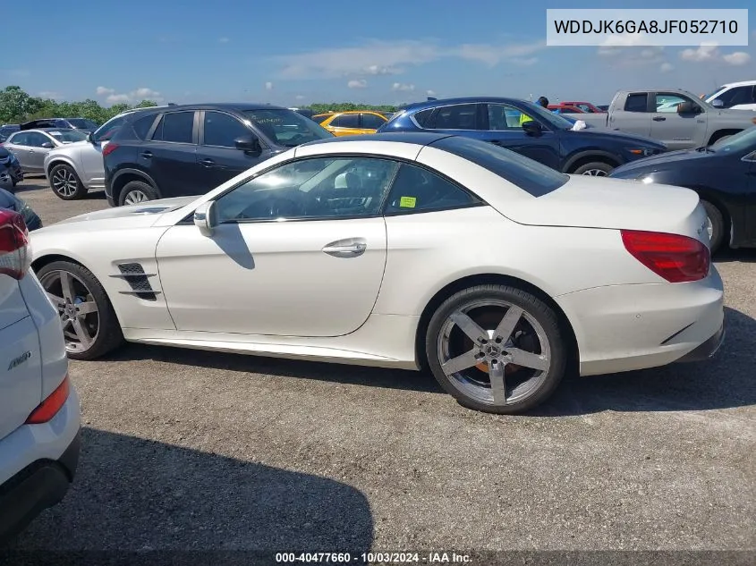 2018 Mercedes-Benz Sl 450 VIN: WDDJK6GA8JF052710 Lot: 40477660