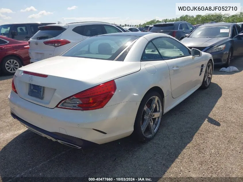 2018 Mercedes-Benz Sl 450 VIN: WDDJK6GA8JF052710 Lot: 40477660