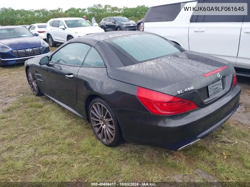 2020 Mercedes-Benz Sl 450 VIN: W1KJK6GA9LF061645 Lot: 40486417