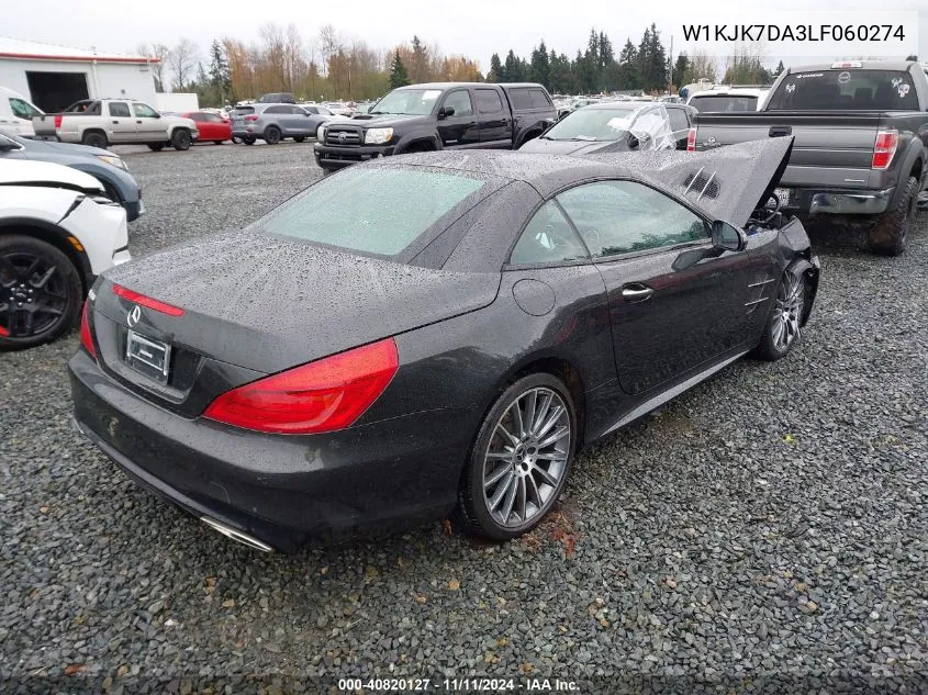 2020 Mercedes-Benz Sl 550 VIN: W1KJK7DA3LF060274 Lot: 40820127