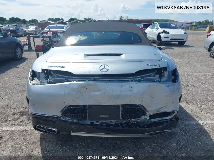 2022 Mercedes-Benz Amg Sl 55 4Matic VIN: W1KVK8AB7NF008198 Lot: 40374771