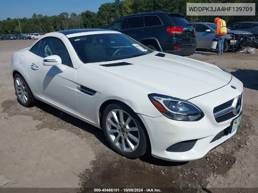 2017 Mercedes-Benz Slc 300 VIN: WDDPK3JA4HF139709 Lot: 40486101