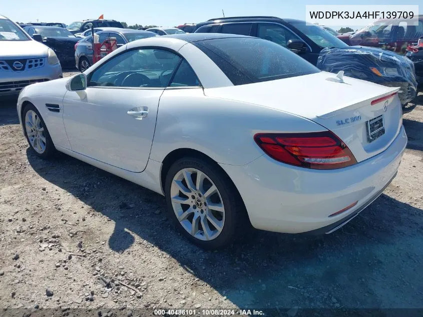 2017 Mercedes-Benz Slc 300 VIN: WDDPK3JA4HF139709 Lot: 40486101