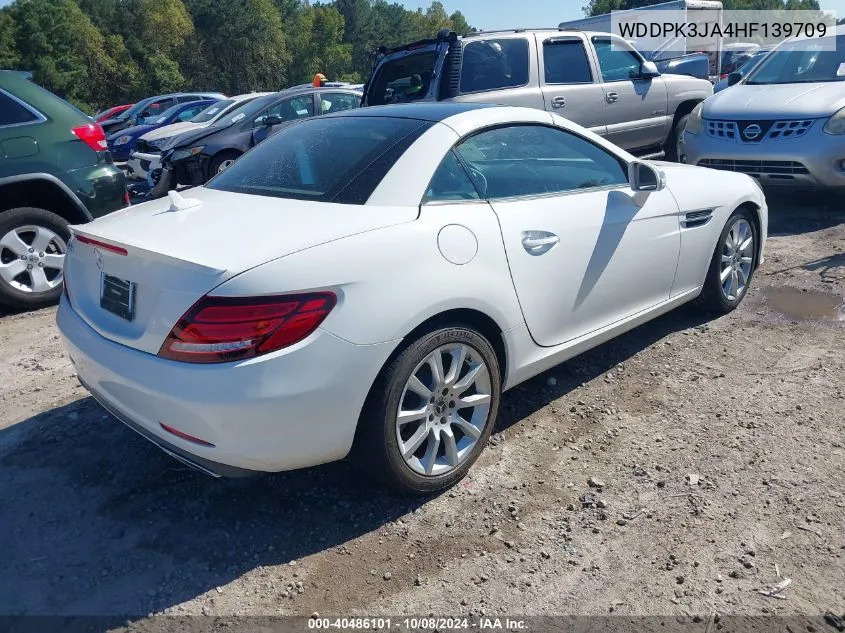 2017 Mercedes-Benz Slc 300 VIN: WDDPK3JA4HF139709 Lot: 40486101