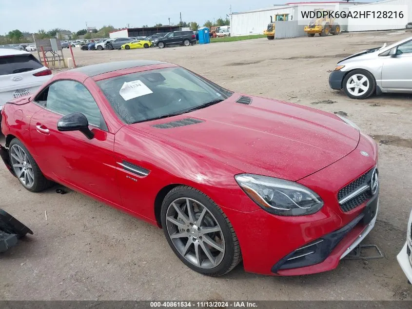 2017 Mercedes-Benz Amg Slc 43 VIN: WDDPK6GA2HF128216 Lot: 40861534