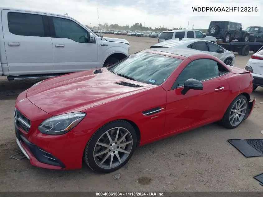 2017 Mercedes-Benz Amg Slc 43 VIN: WDDPK6GA2HF128216 Lot: 40861534