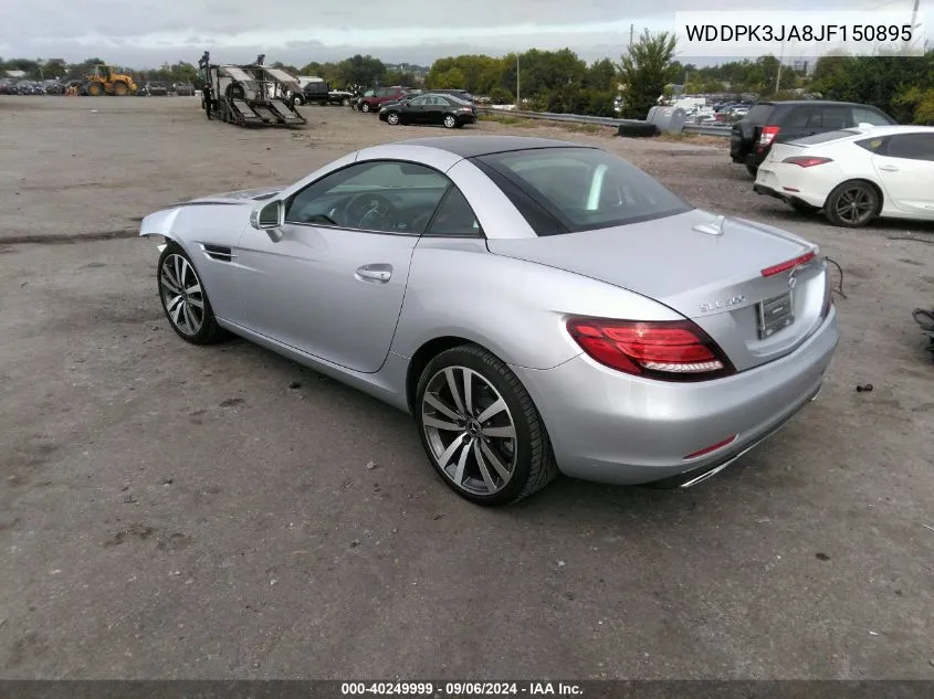 2018 Mercedes-Benz Slc 300 VIN: WDDPK3JA8JF150895 Lot: 40249999