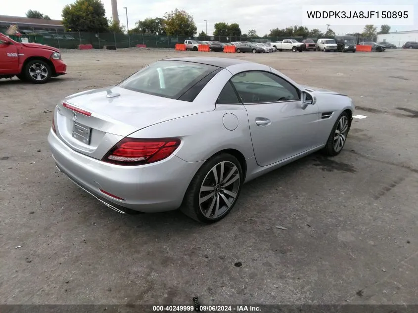 2018 Mercedes-Benz Slc 300 VIN: WDDPK3JA8JF150895 Lot: 40249999