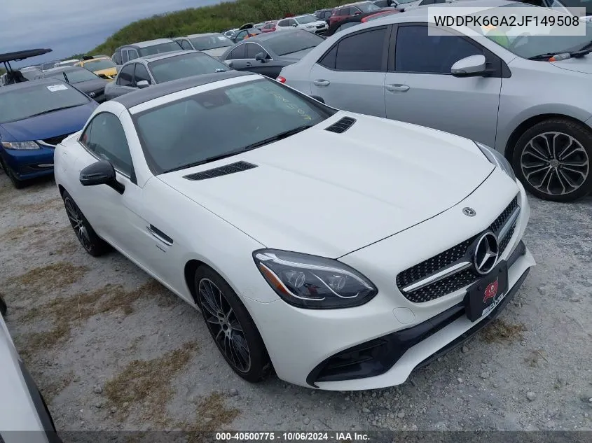 2018 Mercedes-Benz Amg Slc 43 43 Amg VIN: WDDPK6GA2JF149508 Lot: 40500775