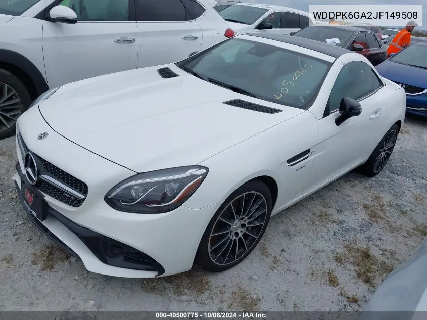 2018 Mercedes-Benz Amg Slc 43 43 Amg VIN: WDDPK6GA2JF149508 Lot: 40500775