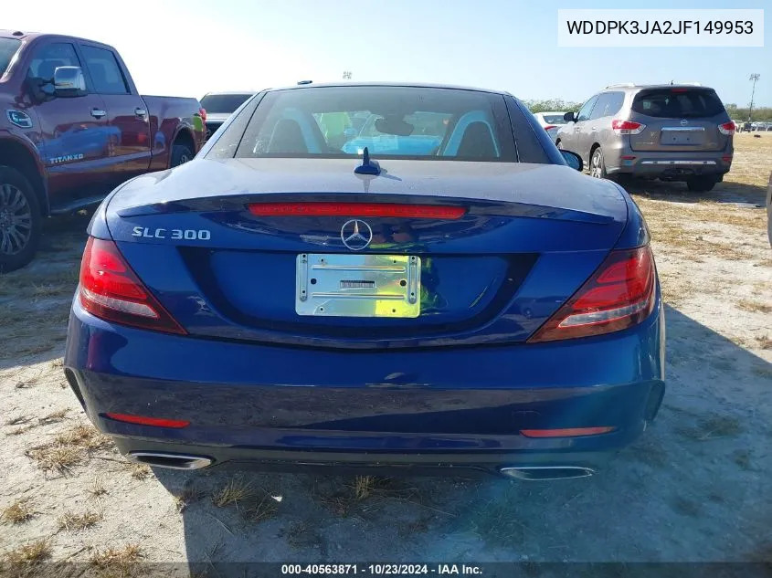 2018 Mercedes-Benz Slc 300 VIN: WDDPK3JA2JF149953 Lot: 40563871