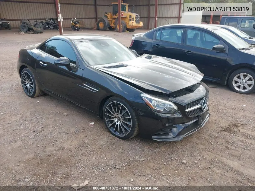 2018 Mercedes-Benz Slc 300 VIN: WDDPK3JA7JF153819 Lot: 40731372