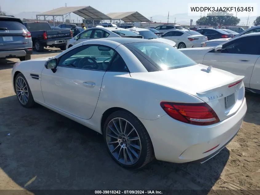 2019 Mercedes-Benz Slc 300 VIN: WDDPK3JA2KF163451 Lot: 39818242