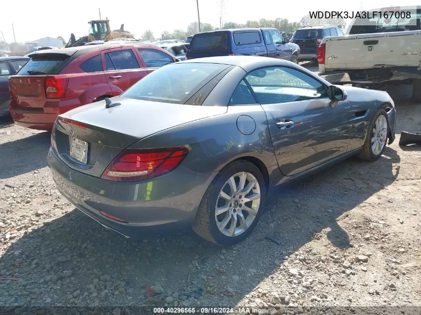 2020 Mercedes-Benz Slc 300 300 VIN: WDDPK3JA3LF167008 Lot: 40296565