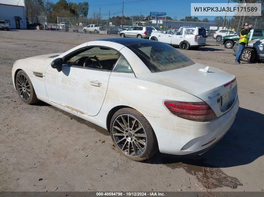 2020 Mercedes-Benz Slc 300 VIN: W1KPK3JA3LF171589 Lot: 40594798