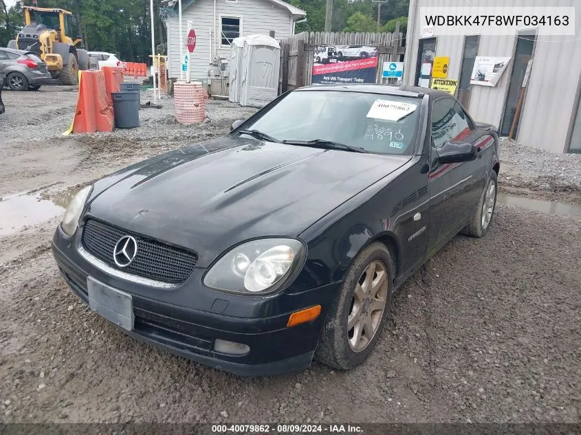 1998 Mercedes-Benz Slk 230 VIN: WDBKK47F8WF034163 Lot: 40079862