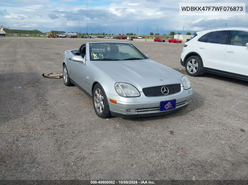 1998 Mercedes-Benz Slk 230 Kompressor VIN: WDBKK47F7WF076873 Lot: 40500082