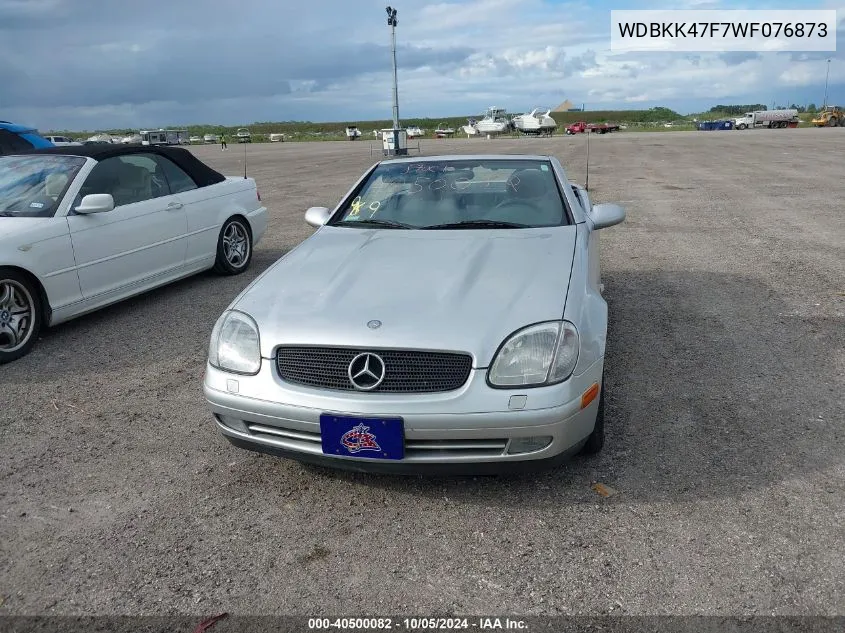 1998 Mercedes-Benz Slk 230 Kompressor VIN: WDBKK47F7WF076873 Lot: 40500082