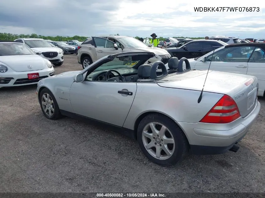 1998 Mercedes-Benz Slk 230 Kompressor VIN: WDBKK47F7WF076873 Lot: 40500082