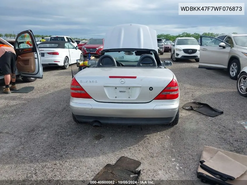 1998 Mercedes-Benz Slk 230 Kompressor VIN: WDBKK47F7WF076873 Lot: 40500082