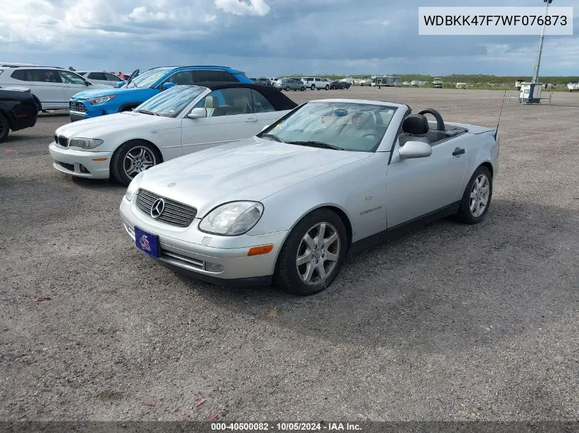 1998 Mercedes-Benz Slk 230 Kompressor VIN: WDBKK47F7WF076873 Lot: 40500082