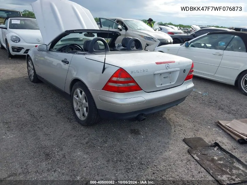 1998 Mercedes-Benz Slk 230 Kompressor VIN: WDBKK47F7WF076873 Lot: 40500082