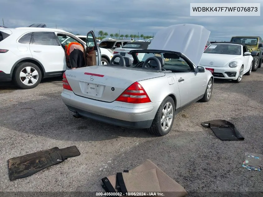 1998 Mercedes-Benz Slk 230 Kompressor VIN: WDBKK47F7WF076873 Lot: 40500082