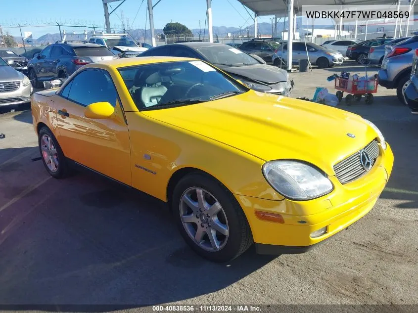 1998 Mercedes-Benz Slk 230 230 Kompressor VIN: WDBKK47F7WF048569 Lot: 40838536