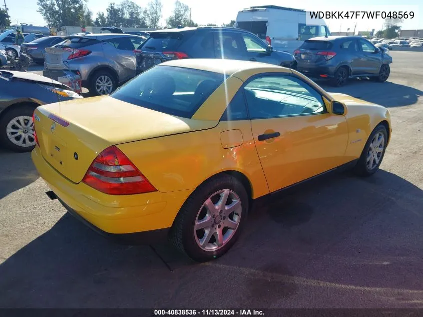 1998 Mercedes-Benz Slk 230 230 Kompressor VIN: WDBKK47F7WF048569 Lot: 40838536