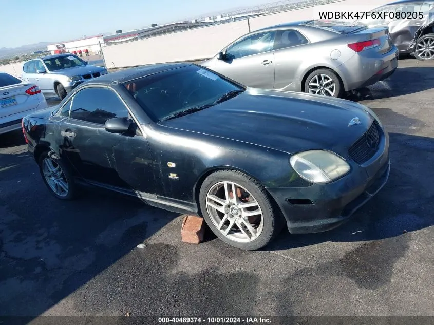 1999 Mercedes-Benz Slk 230 Kompressor VIN: WDBKK47F6XF080205 Lot: 40489374