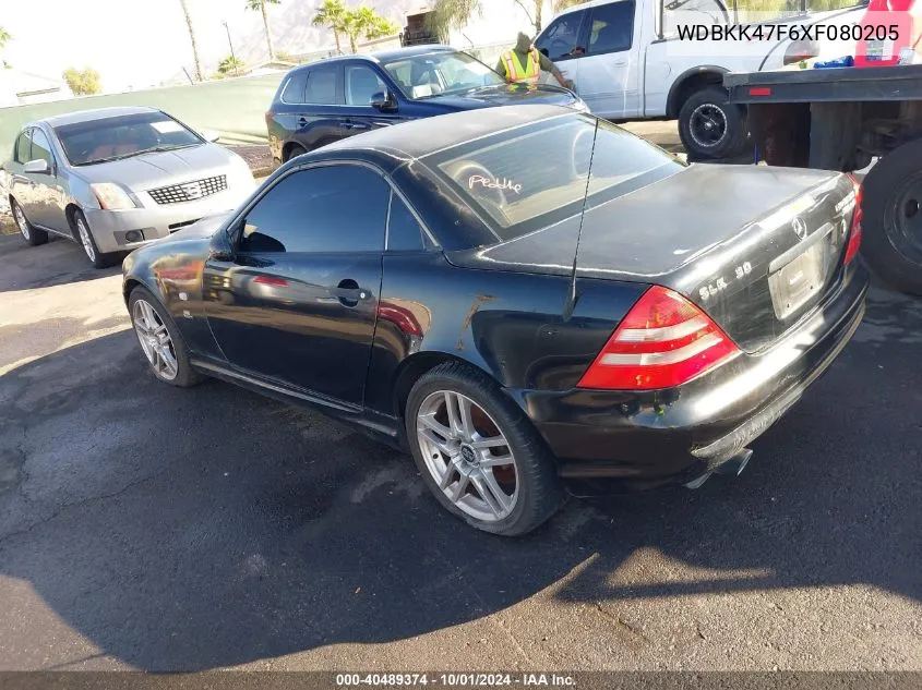 1999 Mercedes-Benz Slk 230 Kompressor VIN: WDBKK47F6XF080205 Lot: 40489374