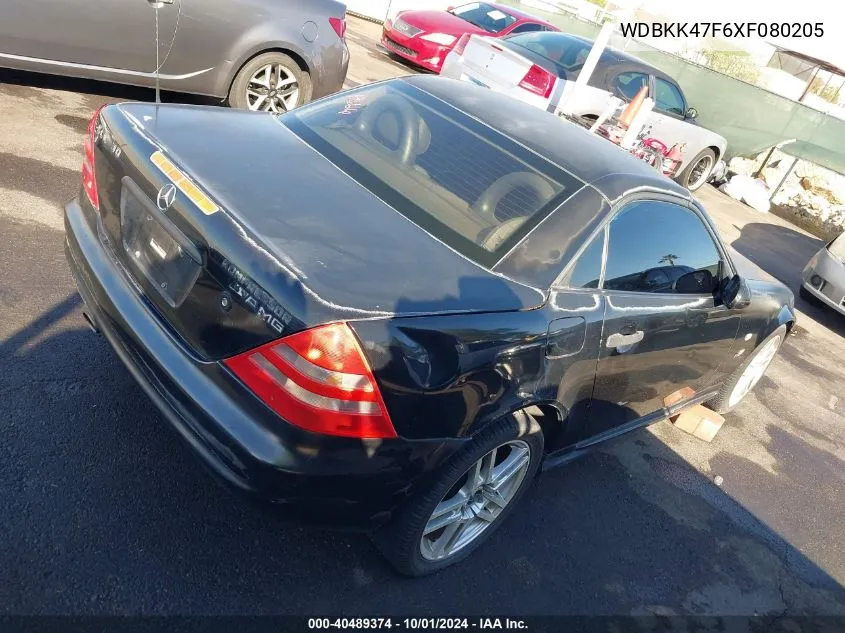 1999 Mercedes-Benz Slk 230 Kompressor VIN: WDBKK47F6XF080205 Lot: 40489374