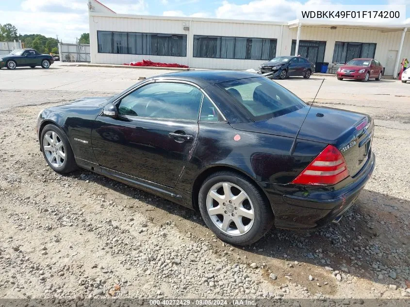 2001 Mercedes-Benz Slk 230 Kompressor VIN: WDBKK49F01F174200 Lot: 40272429