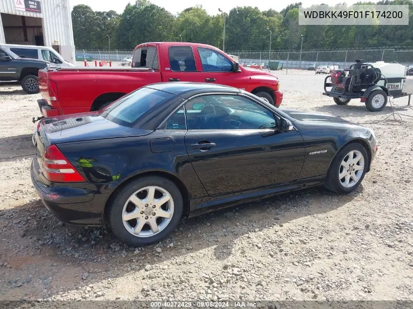 2001 Mercedes-Benz Slk 230 Kompressor VIN: WDBKK49F01F174200 Lot: 40272429