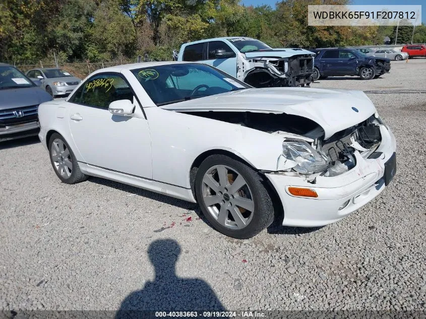 2001 Mercedes-Benz Slk 320 VIN: WDBKK65F91F207812 Lot: 40383663