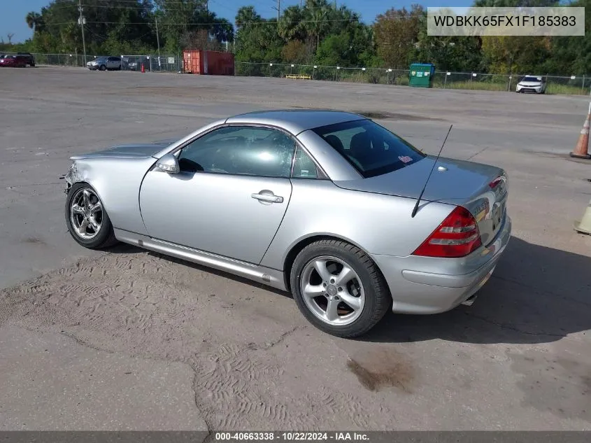 2001 Mercedes-Benz Slk 320 VIN: WDBKK65FX1F185383 Lot: 40663338