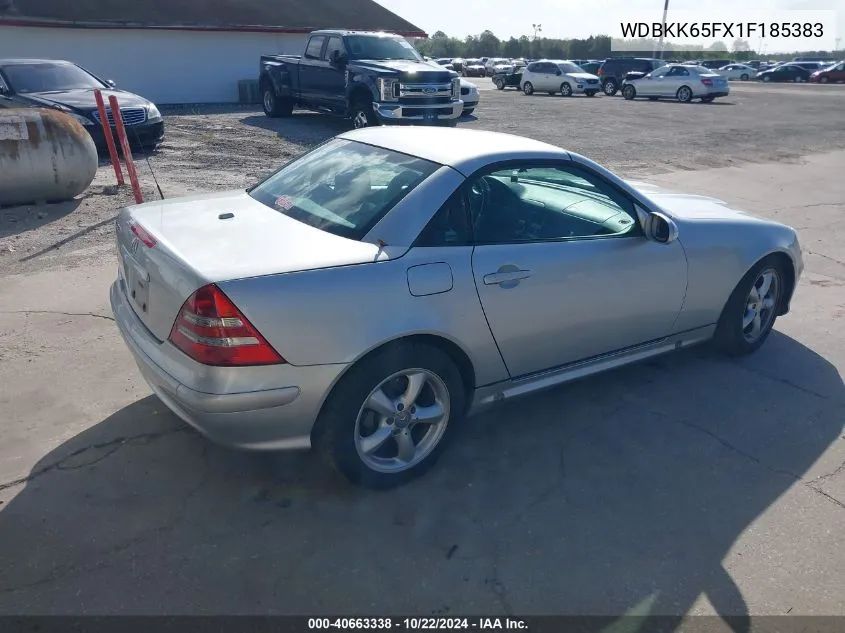 2001 Mercedes-Benz Slk 320 VIN: WDBKK65FX1F185383 Lot: 40663338