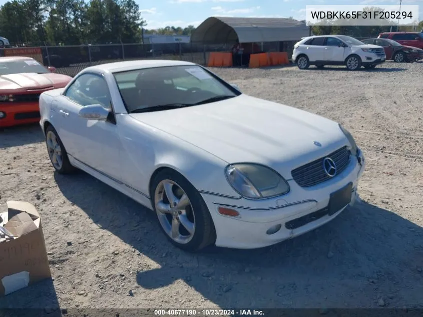 WDBKK65F31F205294 2001 Mercedes-Benz Slk 320