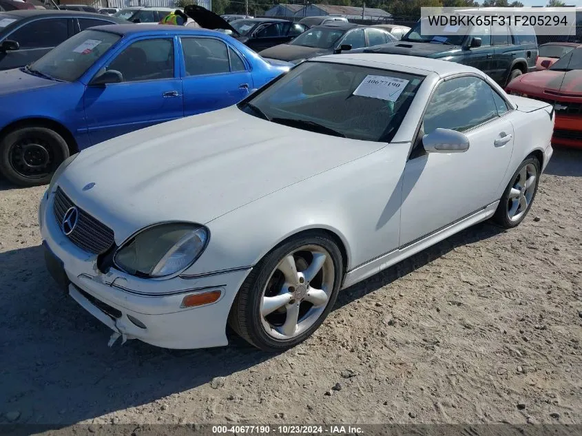 WDBKK65F31F205294 2001 Mercedes-Benz Slk 320