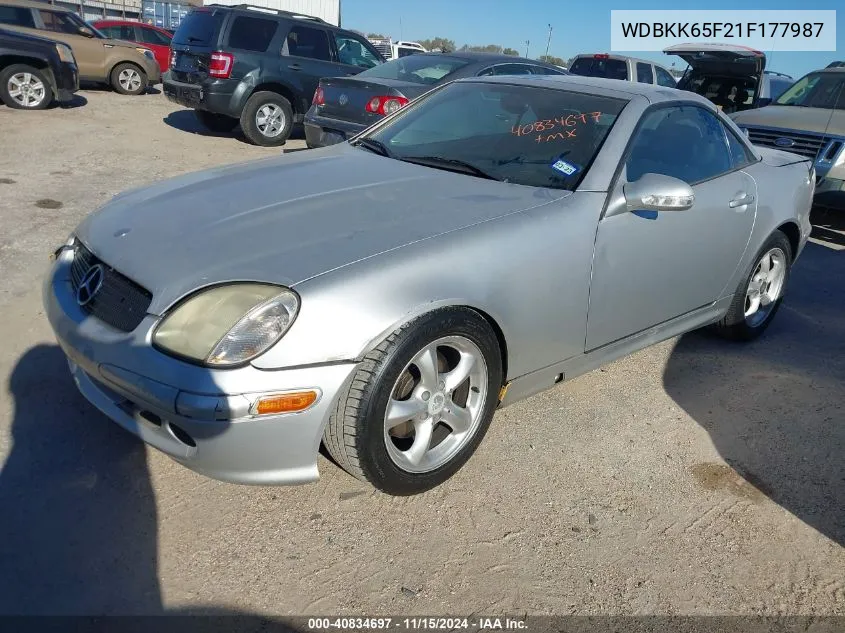 WDBKK65F21F177987 2001 Mercedes-Benz Slk 320