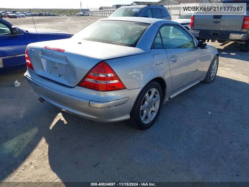 WDBKK65F21F177987 2001 Mercedes-Benz Slk 320